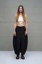 Black Slit Balloon Midi Skirt 18204 - 4