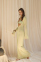 Merry Low-Cut Green Long Knit Dress - 3