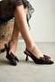 Bitter Brown Bowknot Kitten Heel Slingback Women's Shoes Fs08Ms24C - 2