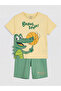 Crew Neck Men's Shorts Pajama Set - 4