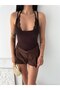 Lace-Up Back Detail with Lace Trim, Low Back, Bottom Fastening, Bodysuit Bluz Kp10009 - 8