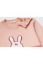 Benetton baby rabbit print knitwear sweatshirt 3-18 months pink - 3
