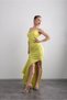Backless Evening Dress with Crossed Straps on the Back and Gathered Tail - 26364 - 8