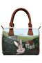 Women's Vegan Leather Green Handbag - Going on an Adventure Design