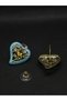 Love Themed Blue Enamel Women's Steel Titanium Earrings with Heart and Flower Figures Summer Stylish Style New Gift Jewelry Accessory - 7