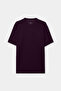 Ds Damat Comfort Molded Plum Soft Viscose Blended Comfortable Crew Neck T-Shirt - 5