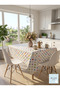 Tablecloth Fiber-Lined Pvc Non-Slip Stain-Resistant Wipeable Kitchen and Garden Table Cover. - 3