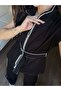 Keyymod Women's Double Buckle Short Sleeve Jacket with Elastic Pants Bottom Top Two-Piece Modal Set - 6