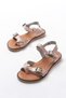Zri̇n-091 Premium Beige Orthopedic Genuine Leather Women's Sandals - 5