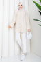 Women's Scarf Wide Sleeve Detailed Shirt - 2
