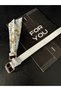 Thin Women's Belt with Scarf and Square Buckle, Waist Belt, Dress Belt, Skirt Belt, Trouser Belt - 2