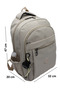 2300 Water Resistant Fabric Unisex School Bag Beige Daily School Backpack - 3