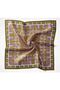 Viscose Velora Scarf Four Seasons Antique Motif Pattern Green 90X90 - 5