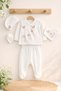 Seasonal Cotton 5-Piece Newborn Baby Girl Hospital Discharge Bodysuit Set – Seasonal Baby Set 0-3 Months - 2