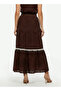 Maxi Cotton Tiered Skirt with Floral Embroidery - 4