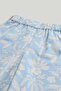 Blue Tropical Linen-Look Trousers - 2