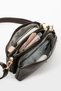 Women's Faux Leather 3-Compartment Metal Zippered Crossbody Small Shoulder Bag - 7