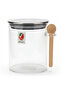 Airtight Clear Glass Storage Canister with Metal Lid – Kitchen Organization Jar (710 ml)