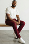 Men's burgundy oversized cima pattern modal jogger sweatpants - 3