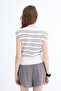Kayık Collar Striped Knitwear A10352 - 6