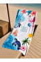 Blue Dolphin and Turtle Patterned Beach Towel