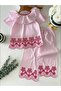 Girls' Laser-Cut Pants Suit - 4