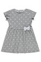 Heart Printed Dress for 2-5 Years Old - Gray