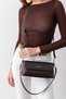 Women's Zoya Model Soft Leather Look Bitter Brown Shoulder Bag and Crossbody Baguette Bag - 5