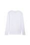 Long Sleeve Basic White Sweatshirt with Pattern on the Front - 2