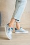 Madrid Women's Sneaker Blue Genuine Leather Comfort Soft Sole - 2