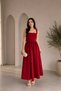 Women's Bow Back Lace-Up Square Neck Flared Evening Dress