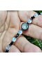 1 Piece - Yakamoz - Moonstone - Silver Obsidian Natural Stone Bracelet (Handmade Designer Products) - 6