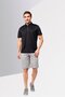Men Regular Fit Houndstooth Print Chino Shorts, Grey - 2