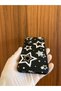 Samsung Galaxy A56 Star Printed Inside Velvet Premium Silicone Phone Case (Black) - 6