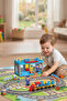 Educational Rail Train Set and Station Playset - 18+ Months Moving Blocks 61 Pieces