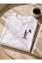 تي شيرت مطرز باللافندر+الفراشة- قطن ممشط-أبيض - 6