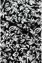 Floral Patterned Layered Belted Dress 0281A-01 Black White - 4