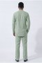Mint Green Wide Fit 100% Cotton Muslin Men's Hajj and Umrah Set - High Collar, Long Sleeves, Anti-Sweat - 6