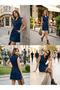 Women's Denim Sleeveless Dress - 2