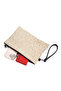 Women's Silvery Star Patterned Ankle Strap Portfolio/Clutch Handbag - 4