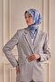 Blue Rose Art Garden Pattern Organic Scarf