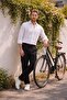 Tie-Waist Linen-Look Pocket Trousers