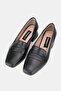 Women's Black Genuine Leather Medium Heel Loafer Shoes in Sizes 33-34-35-41-42-43 - 2