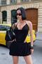 Women's Black Lined Mini Tulle Skirt Yel221834