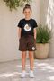 Busekids Girls' Printed T-Shirt and Shorts Set