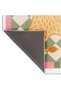 Cute Lion Figured Diamond Patterned Green Cream Woven Base Decorative Carpet with Pink Border Aura15 - 5