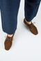 Teressa Women's Genuine Leather Pleated Lace-Up Tan Shoes - 7