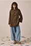 Double-Breasted Collar Tunic Brown