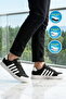 Black and White Lace-Up Lightweight Flexible Men's Sports Shoes Elva m