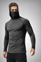 Men's Face Mask Hooded Stretchy Fabric Fisherman Biker Sailing Long Sleeve Sports Sweatshirt